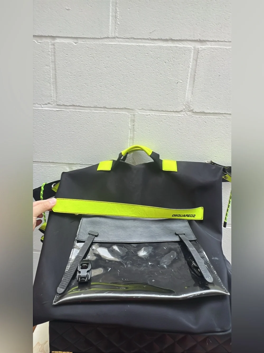 DSQUARED2 One Life One Planet Large Nylon Duffle Bag.